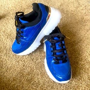 Blue sneaker shoe